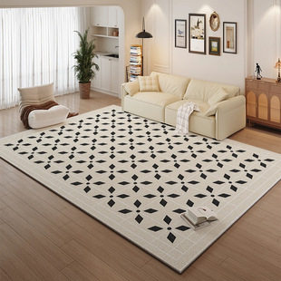 Wabi-sabi Style Carpet, Living Room, Stain-resistant, Easy to Care, Cream Style, Household Large Area, Fully Covered, Non-slip, Wear-resistant Loop Velvet Carpet