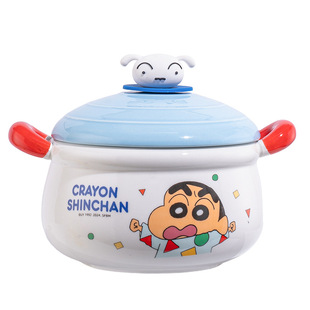 Crayon Shin-chan керамическая миска с лапшой милая домашняя миска с лапшой мультяшный бинар большой емкости с обложкой куклы подарок на день рождения