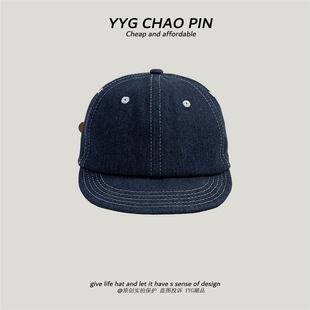 Lingqi American Short-brimmed Hat Korean-style Student Vintage Soft Top All-match Men's and Women's Cap Soft Brim Baseball