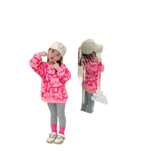 Girls Spring Clothing Set 2025 New Fashionable Baby Girl Children's Clothing Kidsren's Casual Sports Sweatshirt Two-Piece Set