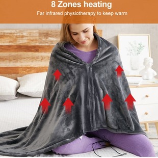 Cross-border Winter Electric Heating Blanket Charging Heating Blanket Office Nap fleece-lined Warm Heating Shawl Blanket