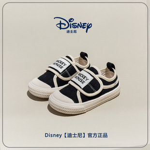 Disney Children's Shoes 2024 Spring and Autumn New Children's Canvas Shoes Soft Sole Velcro Baby 3-6 Years Old Indoor Shoes