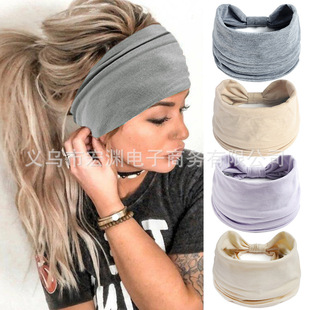 European and American Yoga Sports Face Wash Hair Band Women's Wide-brimmed White Hair Cover Tape Breathable Hair Care Headgear Sweat-absorbent Headband