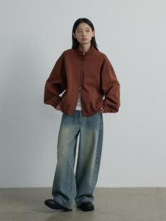 [Daihe] Autumn New Casual Comfortable Collar Solid Color Joker Basic Long Sleeve Sweatshirt Jacket H7403