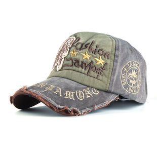 3D embroidery Indian washed baseball cap men's stitching cotton baseball cap peaked cap cross-border hot