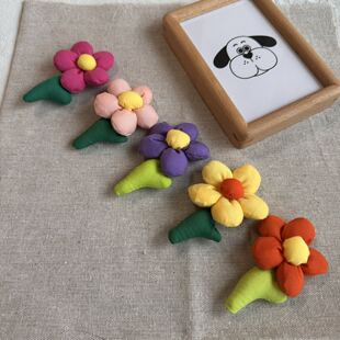 Korean fabric flower diy handmade jewelry corsage accessories clothing accessories shoe accessories bag buckle five petal flower