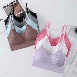 New Cross-border Chest Wrapping Beauty Back Underwear Women's Rimless High Elastic Fixed Cup Vest Sports Comfortable Sling Bra