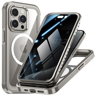 Применимо для Apple 15 чехлов для мобильных телефонов iPhone15ProMax Прозрачный все включено MagSafe Магнитная всасывание три защиты домашнего корпуса