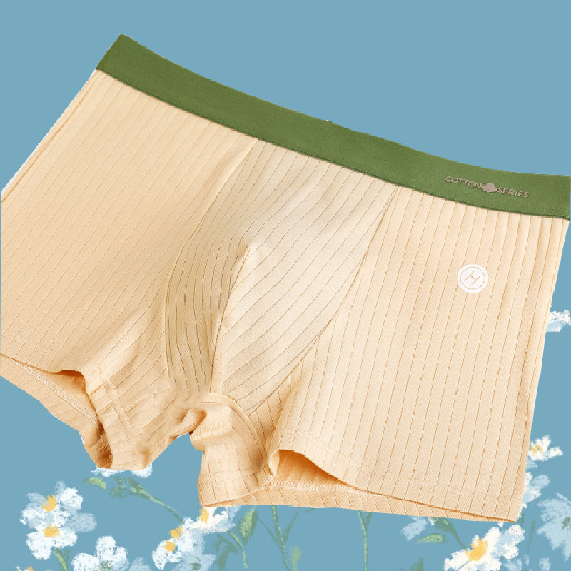 남성 속옷, 밀크 실크 남성 복서 팬티, 남아 트렌디 통기성 청소년 복서 반바지, 얇은 스타일