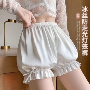 Jk Bow Safety Pants Anti-Exposure Women's Summer Thin Bud Pants Loose Lolita Pumpkin Pants Insurance Shorts