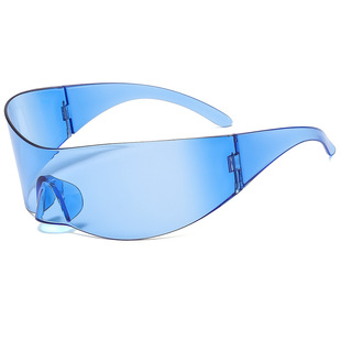 Steampunk Y2K Windproof Riding Sunglasses Future Avant-garde Heavy Metal Style Riding for Men and Women with Sunglasses