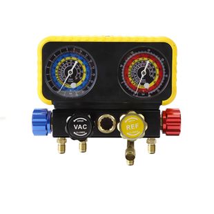 R134a/R404/R1234yf Четырехканный манометр переменного тока 4-клапанный манометр