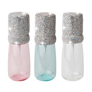 Cross-border in stock diamond-encrusted 60ml perfume sub-bottled travel press portable spray bottle fine mist hydrating bottle wholesale