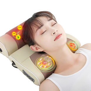 3 in 1 latest head and neck acupressure deep rubbing portable soft massage pillow neck heat