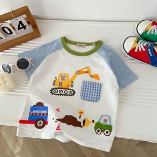 Boys Short-sleeved T-shirt Japanese Miki Summer 2025 Girls Short-sleeved Wholesale Children's Foreign Trade Children's Wear Wholesale