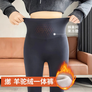 No Embarrassment Line fleece-lined Shark Pants Women's Outer Wear Spring and Autumn High Waist Hip Lifting Sexy Tight Yoga Pants Barbie Leggings