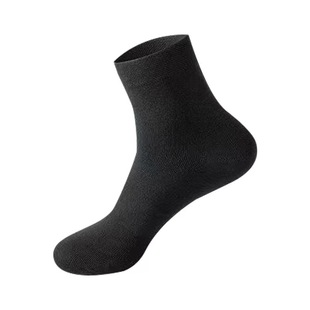 Black, white and gray socks men's fashion business all-match deodorant sweat-absorbent breathable mid-calf socks Women's Disposable Socks wash-free