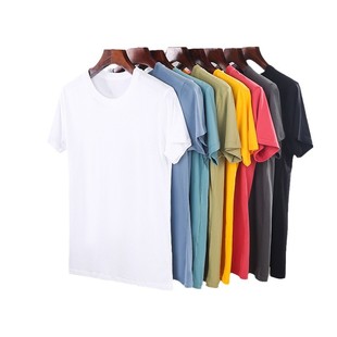 Men's short-sleeved T-shirt summer new fashion brand half-sleeved trendy men's bottoming shirt loose round neck Hong Kong style top clothes pure cotton
