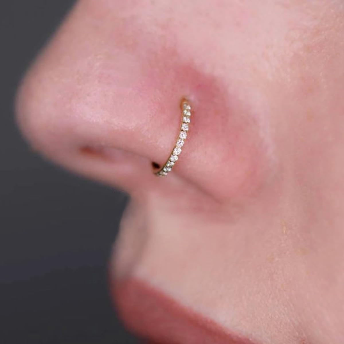 5-Piece Nose Ring Set Includes Nose Ring and 20g Nose Studs 16g