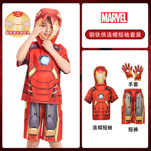 Marvel Hero Spider-Man Одежда Летний набор с короткими рукавами