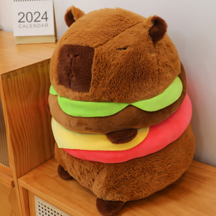Hamburg Capybara Capybara Net Red Funny and Interesting Doll Guinea Pig Doll Source Direct Selling Multiple Models