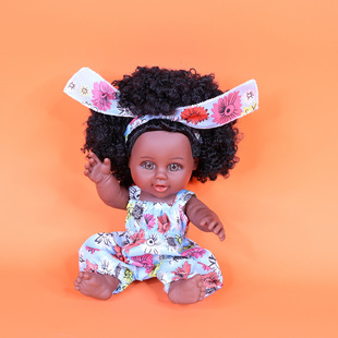 Selected black skin doll 30CM vinyl doll manufacturers wholesale children's toys foreign trade simulation rebirth doll
