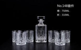 Czech crystal factory discount direct supply whisky wine bottle suit crystal glass spirits glass wine European style