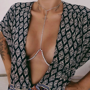 Shake Tone Same Style Chest Chain Star Same Style Body Chain Pure Desire Necklace Sexy Hot Girl Wind Jewelry Flash Diamond