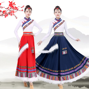 1688 suit new Tibetan dance performance costume female square dance performance stage minority skirt