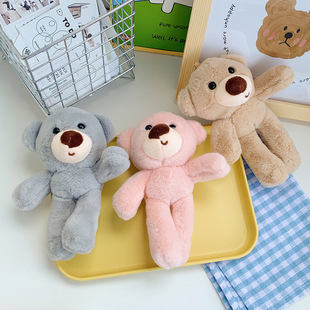 Cute silly bear plush key chain bag pendant bag backpack doll grab doll children's toys wholesale