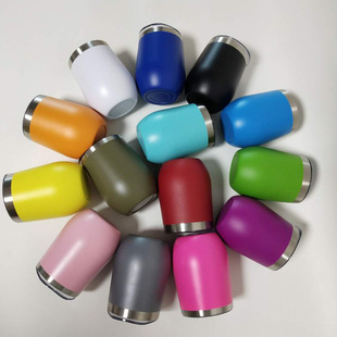 Cross-border Hot Sale 12oz Eggshell Cup Double Layer 304 Stainless Steel Vacuum Insulation Cup Spray Paint Spray Plastic U-shaped Egg Cup
