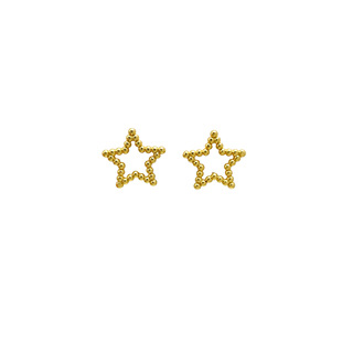 Niche design high-grade exquisite simple temperament all-match peas five-pointed star ear clip without earholes light luxury fashion earrings