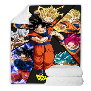 Трансграничные фланелевые шарики дракона GoKu узор бархатное одеяло для домашнего офиса одеяло для сна осень-зима фланелевое одеяло
