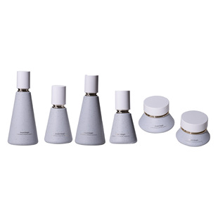 New product imitation stone sprinkling point cosmetics glass bottle 120ml pressing pump water milk bottle conical bottle 50g cream bottle packaging