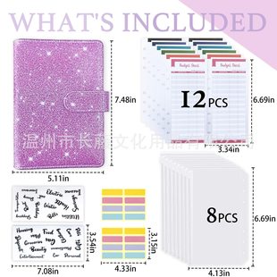 Cross-border spot A6 macaron loose-leaf book cash budget book cash budget clip cash budget envelope.