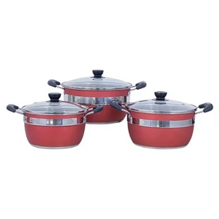Трансграничная комбинированная кастрюля 12PCS кастрюля из нержавеющей стали