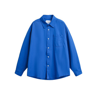 Beijie Men's American Style Fashion Brand 2024 Autumn New Basic Solid Color Shirt Men's Loose Casual Shirt