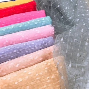 Gold thread meteor shower mesh jacquard fabric wave dot gold and silver thread mesh fabric warp knitted mesh fabric
