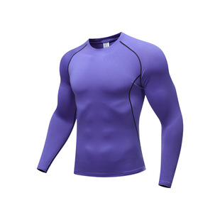 Men's high elastic sports tights short sleeve quick-drying T-shirt running fitness basketball training shooting clothes sports top