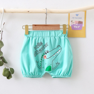 Baby Big Pp Shorts Summer 0-6 Months 9 Newborn Cotton Bread Pants Summer Baby Striped Hip Pants