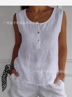Amazon 2025 cross-border new women's foreign trade vest sleeveless top