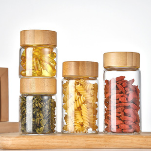 Wholesale 47 wood grain grass bottle medicinal powder transparent scented tea sub-bottle tea pot insect sealed line incense agarwood packaging bottle