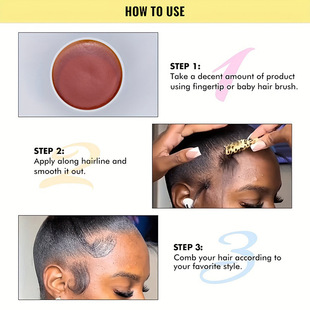 Касторовое масло, воск для волос, рог, не может контролировать белый BLACK CASTOR OIL Edge Control