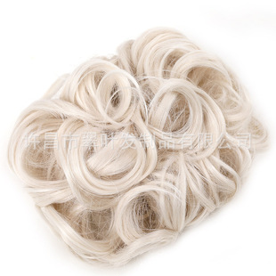 Foreign Trade Wig Bridal Hair Styling Tool Curly Bun Wig Fashionable Comb Style Retro Bun in Stock
