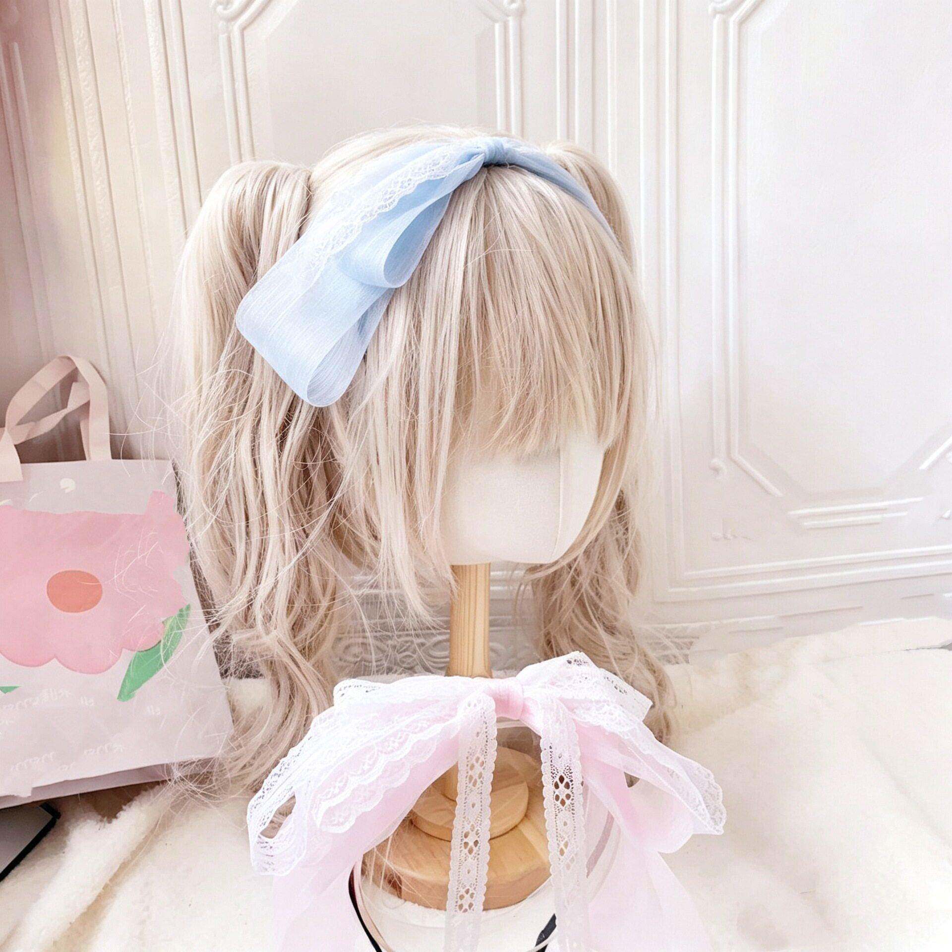 Exclusive Lolita Lace Ribbon Headband for Soft Girls, Sweet and Versatile Style for Everyday Outings, Super Fairy-Like Hair Accessory