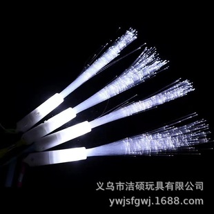 Factory direct flash optical fiber stick toy luminous fiber stick fluorescent stick batch round optical fiber lamp cheer props