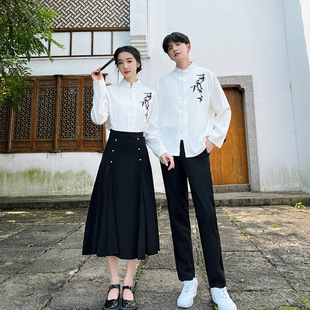 Junior high school students academic style autumn suit national style Hanfu high school students chorus performance dress recitation poetry class dress