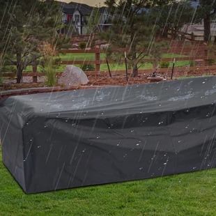 Black Oxford cloth 420D with four-corner buckle outdoor garden table and chair rain cover outdoor furniture waterproof dust cover