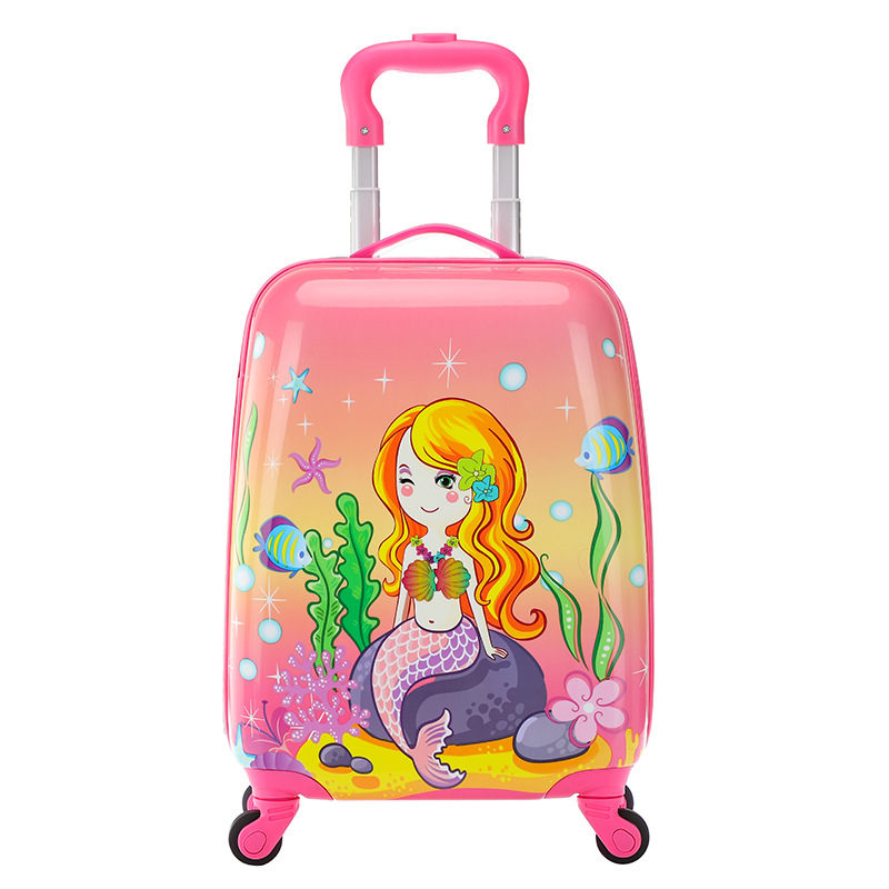 Wholesale Children's Trolley Suitcase, New Cute Cartoon Boy's Small Suitcase, 18inch Carry-On Size, Female Student Travel Suitcase