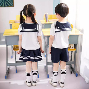 Children's Chorus Costume Kindergarten Large Class Graduation Photo Costume Boys and Girls Navy Sailor Suit